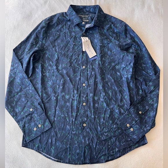 NWT Perry Ellis Motion Performance Shirt M - Picture 2 of 9